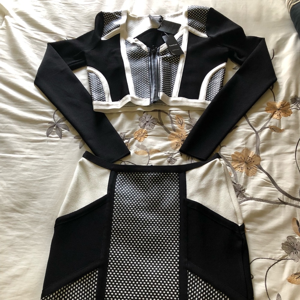 Bebe Bandage Form Fitting Skirt Set